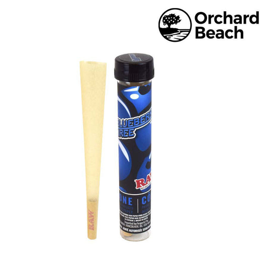 RAW x Orchard Beach | Blueberry Tree Terpene Infused Pre-Rolled Cone | King Size | 12 Pack Box