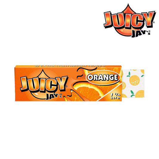 Juicy Jay's Orange Rolling Papers | Size: 1 1/4 | 24 Pack Box