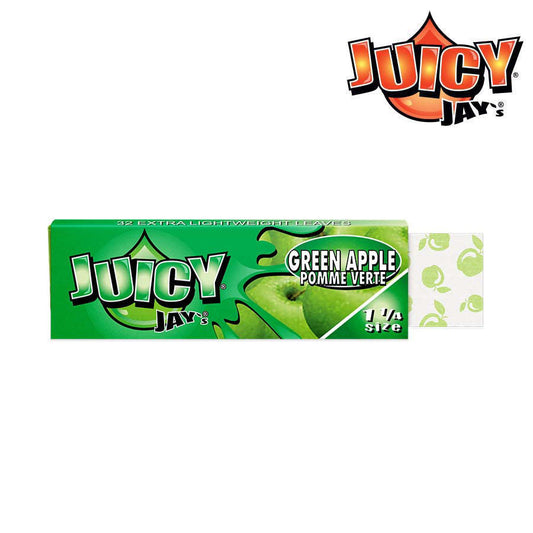 Juicy Jay's Green Apple Rolling Papers | Size: 1 1/4 | 24 Pack Box