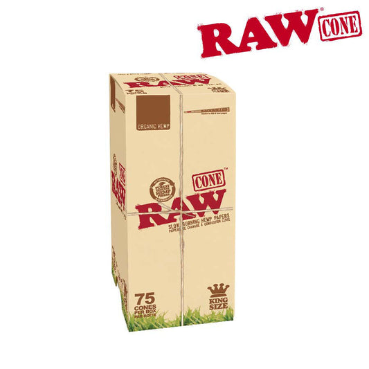 RAW Organic Pre-Rolled Cone King Size | 75/Pack