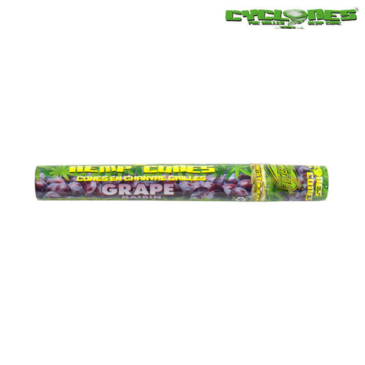 Cyclones Pre-Rolled Hemp Cones | Grape Flavour | 48 Cone Box