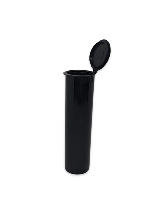 Wide Pop Top Opaque Plastic Pre-roll Tubes | 116mm x 30mm | Black | Child Resistant | 500pc Carton