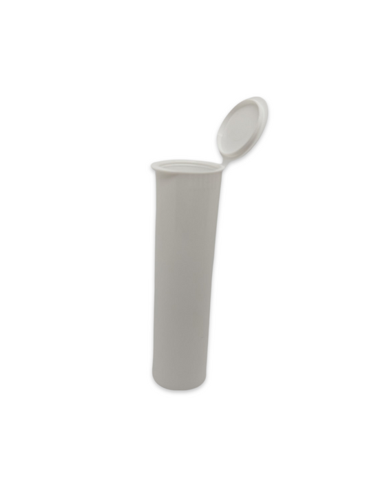 Wide Pop Top Opaque Plastic Pre-roll Tubes | 116mm x 30mm | White | Child Resistant | 500pc Carton