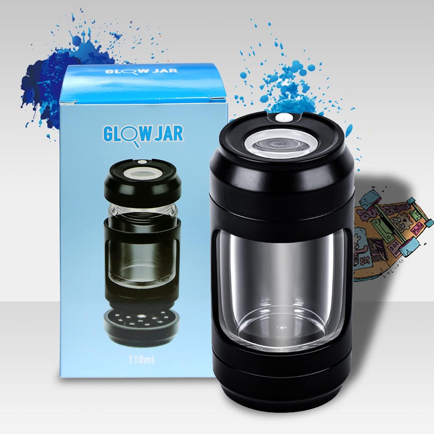 Glow Jar XL | Magnifying Glass Display Jar | Multiple Colour Options