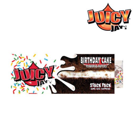 Juicy Jay's Birthday Cake Rolling Papers w/ Tips | Size: King Size | 24 Pack Box