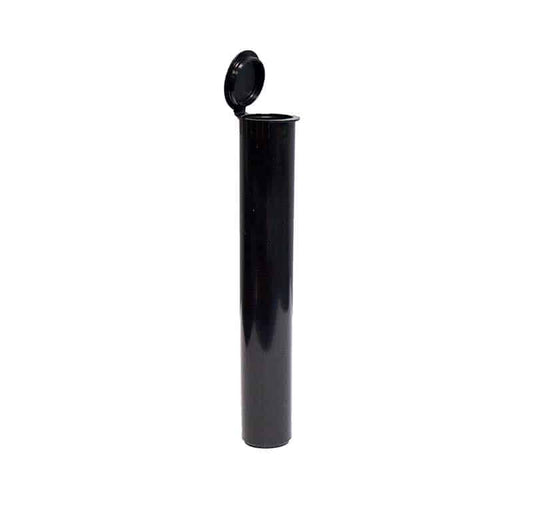 King Size Pop Top Opaque Plastic Pre-roll Tubes | Black | 116mm | Child Resistant | 1000pc Carton