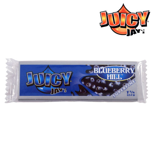 Juicy Jay's Super Fine Blueberry Hill Rolling Papers | Size: 1 1/4 | 24 Pack Box