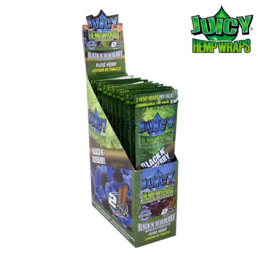 Juicy Hemp Wraps | Black N' Blueberry | 50 Wrap Box