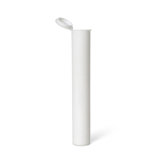 King Size Pop Top Opaque Plastic Pre-roll Tubes | 116mm | Child Resistant | White | 1000pc Carton