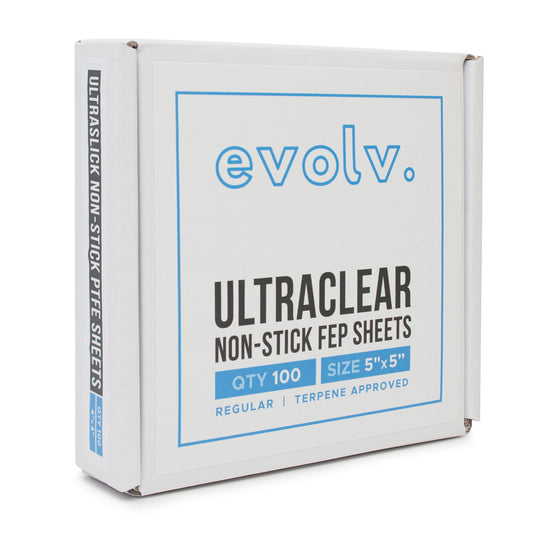 EVOLV | FEP Ultra Clear Non-Stick Sheets | 5"x5" | 100 Count