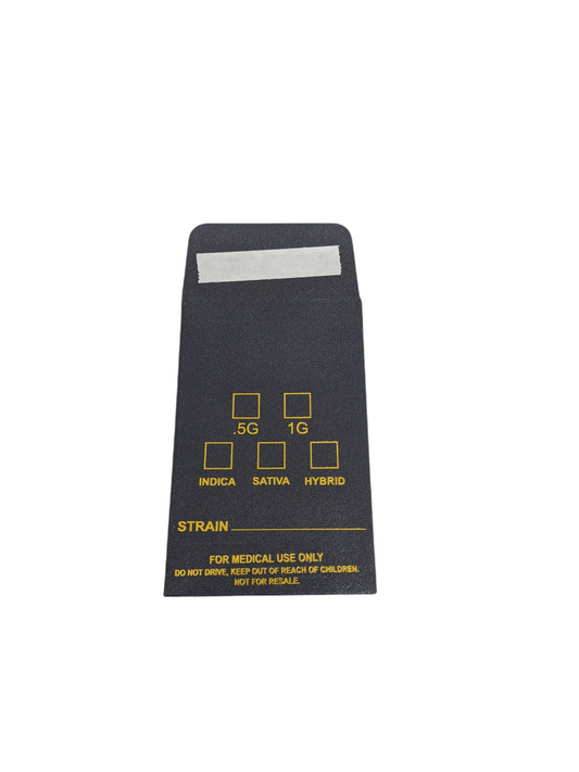 Black Slim Shatter Packaging Envelope | w/ Product Info Fields | 100pc Pack