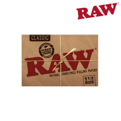 RAW Classic 1 1/2 Size Rolling Papers | 25 Pack Box