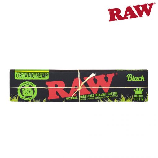 RAW Black Organic Hemp King Size Slim Rolling Papers