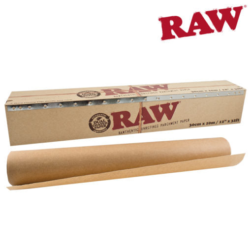 RAW Unrefined Parchment Paper Roll 300mm x 10m (12″ x 32') | 6 Pack Box