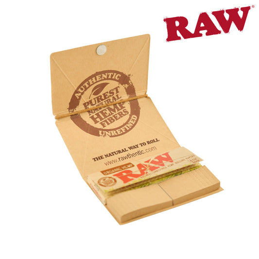 RAW Organic Artesano Papers | Size: 1 1/4 | w/ Tray, Papers, Tips | 15 Pack Box