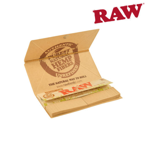 RAW Organic Artesano Papers | Size: King Size Slim | w/ Tray, Papers, Tips | 15 Pack Box