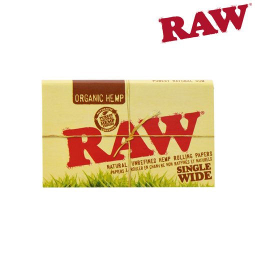 RAW Organic Papers | Size: Single Wide | Double Window | 25 Pack Box