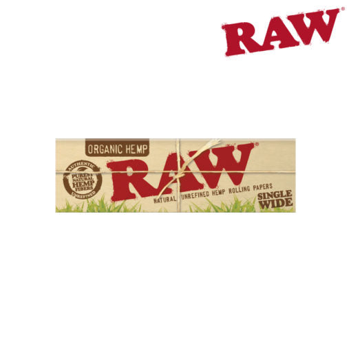 RAW Organic Papers | Size: Single Wide | Single Window | 50 Pack Box