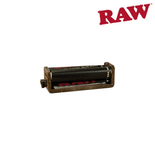 RAW 70mm Hemp Plastic Adjustable 2-Way Cigarette Rolling Machine | 12 Pack Box