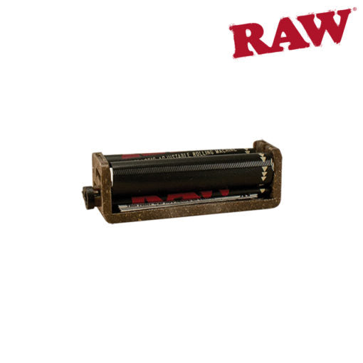 RAW 79mm Hemp Plastic Adjustable 2-Way Cigarette Rolling Machine | 12 Pack Box