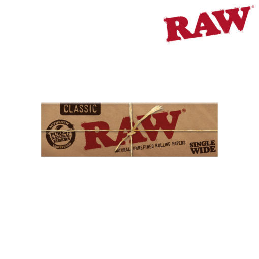 RAW Classic Papers | Size: Single Wide | Single Window | 50 Pack Box