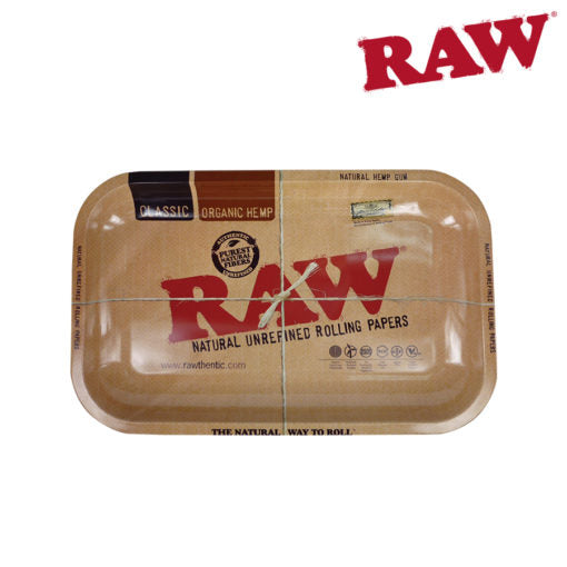 RAW Metal Rolling Tray Small on table