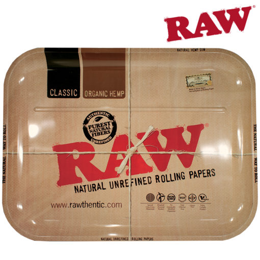 RAW Metal Rolling Tray X-Large on display