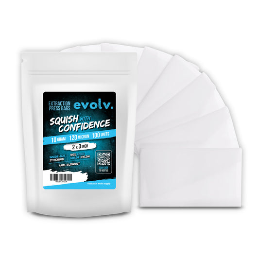 EVOLV Rosin Press Bags | 2" x 3" | 120u Micron | 100pc Pack