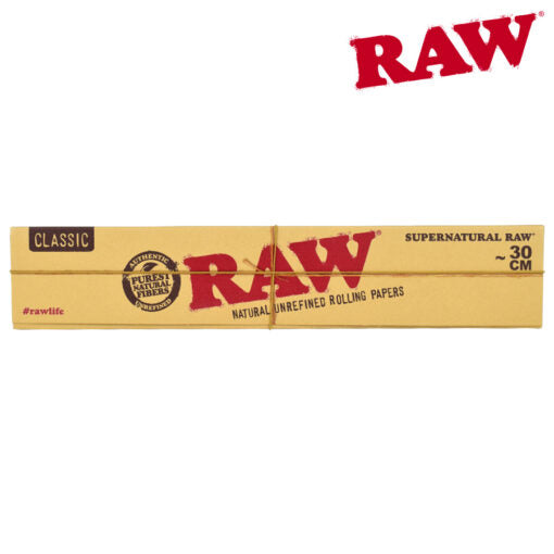 RAW Classic Rolling Papers | Size: Supernatural | Length: 12" | 20 Pack Box