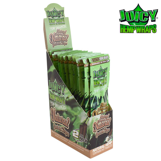 Juicy Terp Enhanced Hemp Wraps | Natural | 50 Wrap Box