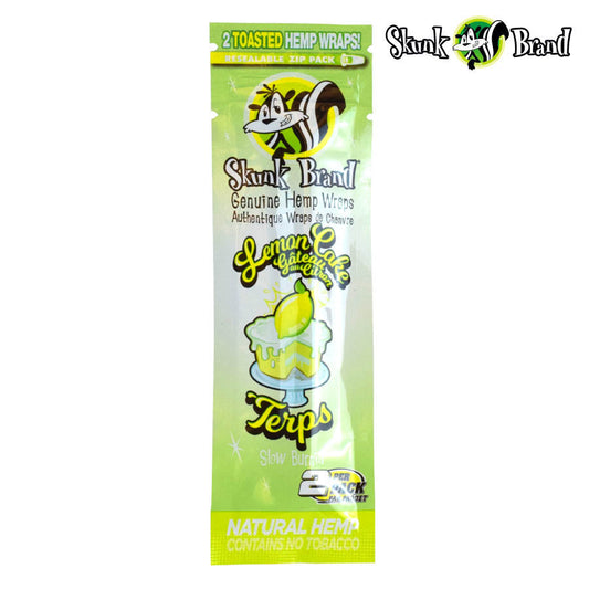 Skunk Terp Enhanced Hemp Wraps | Lemon Cake | 25 Pack Box