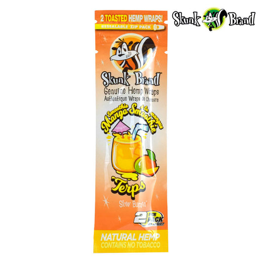 Skunk Terp Enhanced Hemp Wraps | Mango Smoothie | 25 Pack Box