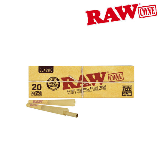 RAW Classic Single Size Pre Rolled Cones pack